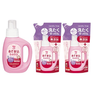 SARAYA arau 愛樂寶 嬰兒洗衣液 天然草本 無添加  2240ml  1組
