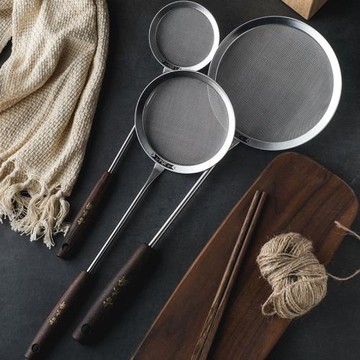 笊籬過濾網撈餃子的笊籬細網漏勺家用不銹鋼廚房304撈勺笊籬撈勺