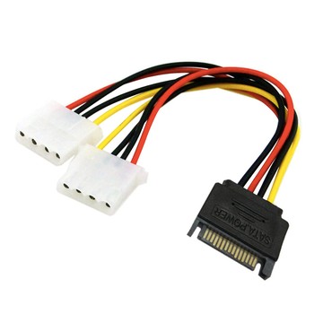 台灣霓虹 SATA公轉2組大4P電源線  SATA TO 2組大4PIN