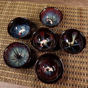 大師級手工主人杯大容量建盞茶杯窯變品茗杯茶盞功夫茶具家用陶瓷