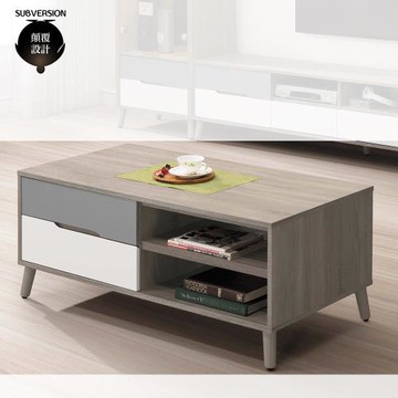 【顛覆設計】斯特肯淺灰雙色4尺大茶几