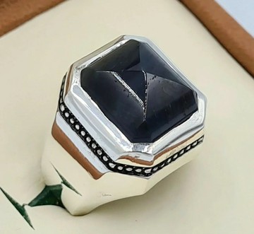 黑虎眼 復古寶石 純手工 男士戒指 命理飾品