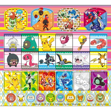 POKEMON 寶可夢小畫家造型貼畫 卡通人物圖案 激發無限創意  1入