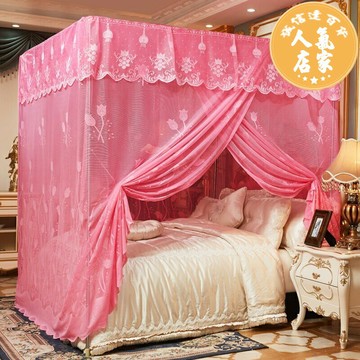 蚊帳 傳統蚊帳 老式蚊帳 綁繩蚊帳 宮廷蚊帳老式無支架家用加密加厚單開門方頂1.35傳統1.5米1.8m床