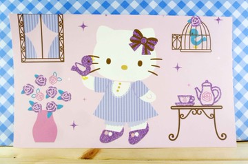 【震撼精品百貨】Hello Kitty 凱蒂貓~kitty大卡片~粉鳥紫