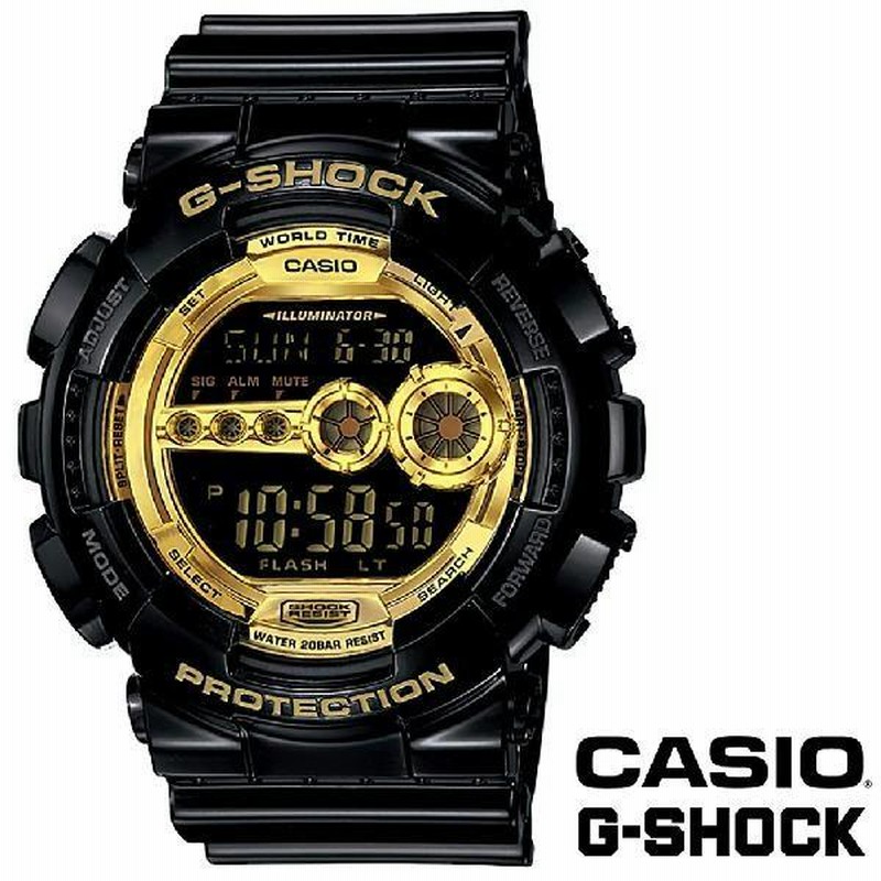 送料込 CASIO カシオ G-SHOCK Gショック GD-100GB-1 腕時計 Black×Gold