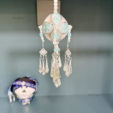 【隔曰到貨】手工繡球 流蘇繡球 包包掛飾 成品掛件 4公分 鑰匙扣