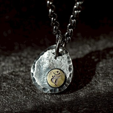 本命佛手工足銀吊墜 未時s999純銀男女情侶項鏈單墜子銅手打匠人