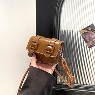 迷你小包包女夏2025新款小眾鐳射鏈條斜挎包質感小方包口紅包