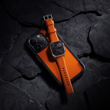 美國NOMAD Apple Watch專用高性能橡膠質感錶帶-49/46/45/44mm-橘