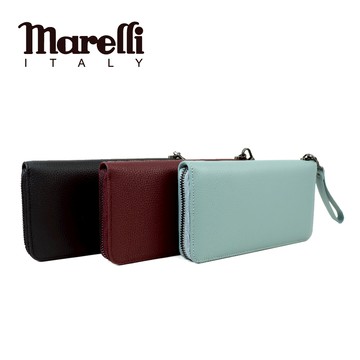 【marelli】質感小羊皮吊繩長夾  (ZM076)