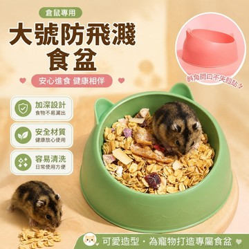 省錢鋪寵物】 倉鼠食盆大號防飛濺專用食盒金絲熊生活用品大全喫飯的碗糧食盤子 碟子 倉鼠碗 寵物高腳碗 寵物陶瓷碗 兔子碗