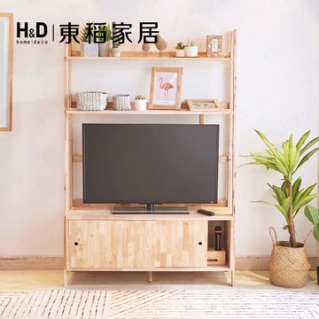 【H&D東稻家居】自然木語系列 - 原木三層收納櫃4尺(DIY自行組裝)