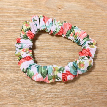 粉紅色 玫瑰 小腸髮圈