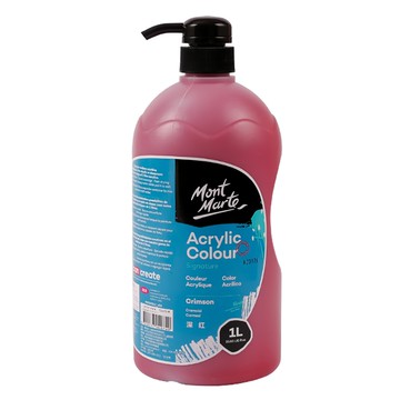 Mont Marte 蒙瑪特 海報顏料 粉紅色 1L 快速乾燥 易於混色  1色