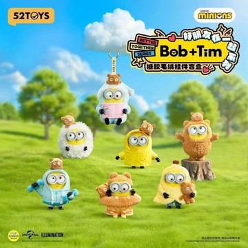 ✨正版 小小兵 Bob&Tim 毛絨 掛件 娃娃 盲盒 玩偶 絨毛 好朋友在一起 系列 小黃人