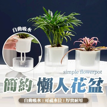【台灣現貨⚜️厚實材質 光汐透光】懶人花盆 花盆 自動吸水花盆 透明 懶人盆栽 小花盆 園藝 盆栽容器 自吸水不須澆水
