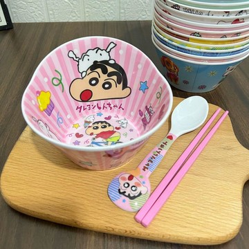 💠超夯下殺💠卡通防摔兒童碗食品級高顏值家用湯碗成人學生食堂專用碗三件套