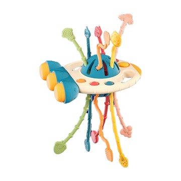 Sobebear 嬰兒玩具 趣味火箭拉拉樂  益智早教玩具  藍色  1盒