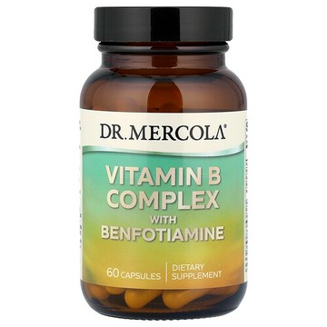 Dr. Mercola, 維生素 B 複合物，含苯磷硫胺，60 粒膠囊