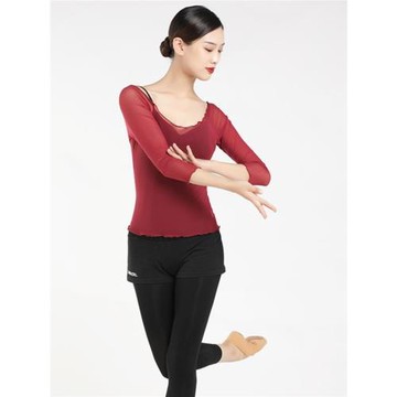 斷碼清倉 丹詩戈舞蹈服古典舞中國舞紗衣 彈力網眼外搭長袖上衣