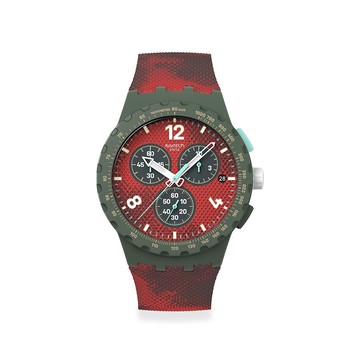 【swatch】Swatch CRIMSON FOLIAGE 經典手錶/男錶/女錶/瑞士製造 SUSG410 (42mm)
