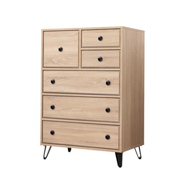 唯熙傢俱-賽爾坎橡木色六斗櫃 抽屜櫃