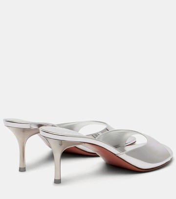 Amina Muaddi Jeanne 60 mirrored leather mules