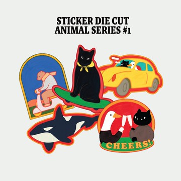 防水貼紙 | 動物系列 #1 整套販售 約 5 公分