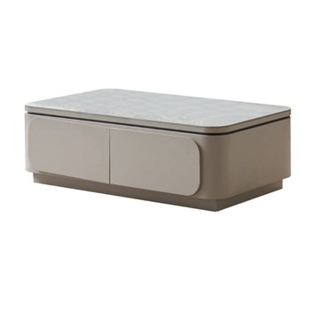 文創集 黛西4.3尺岩板四抽大茶几-130x70x42cm免組