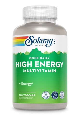 Solaray Once Daily High Energy Multi-Vita-Min Iron Free 120 VegCaps