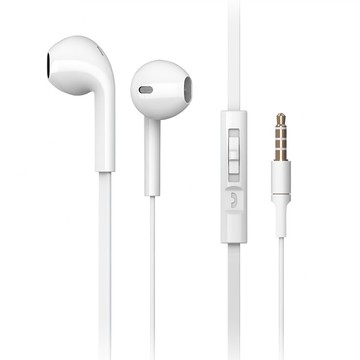 iSee SH-MHS366 耳塞式音樂耳機麥克風，舒適零壓迫感，立體聲  白色