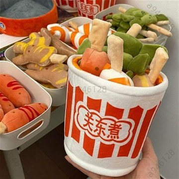 👑台灣熱銷🌞一碗關東煮玩偶 創意搞怪炸雞發财桶 創意毛絨玩具 兒童 玩具 小孩玩具可拆卸玩偶 分體式毛絨玩偶 學生桌