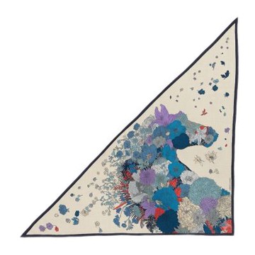 愛馬仕HERMES馬上有錢花 Cashmere三角巾（200cm*92cm）
