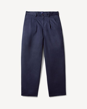 Noah Twill Double-Pleat Pant Midnight Navy / 28