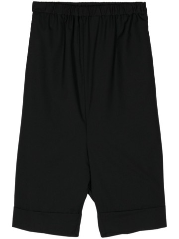 Junya Watanabe - drop-crotch wool trousers - women - Cupro/Wool - M - Black