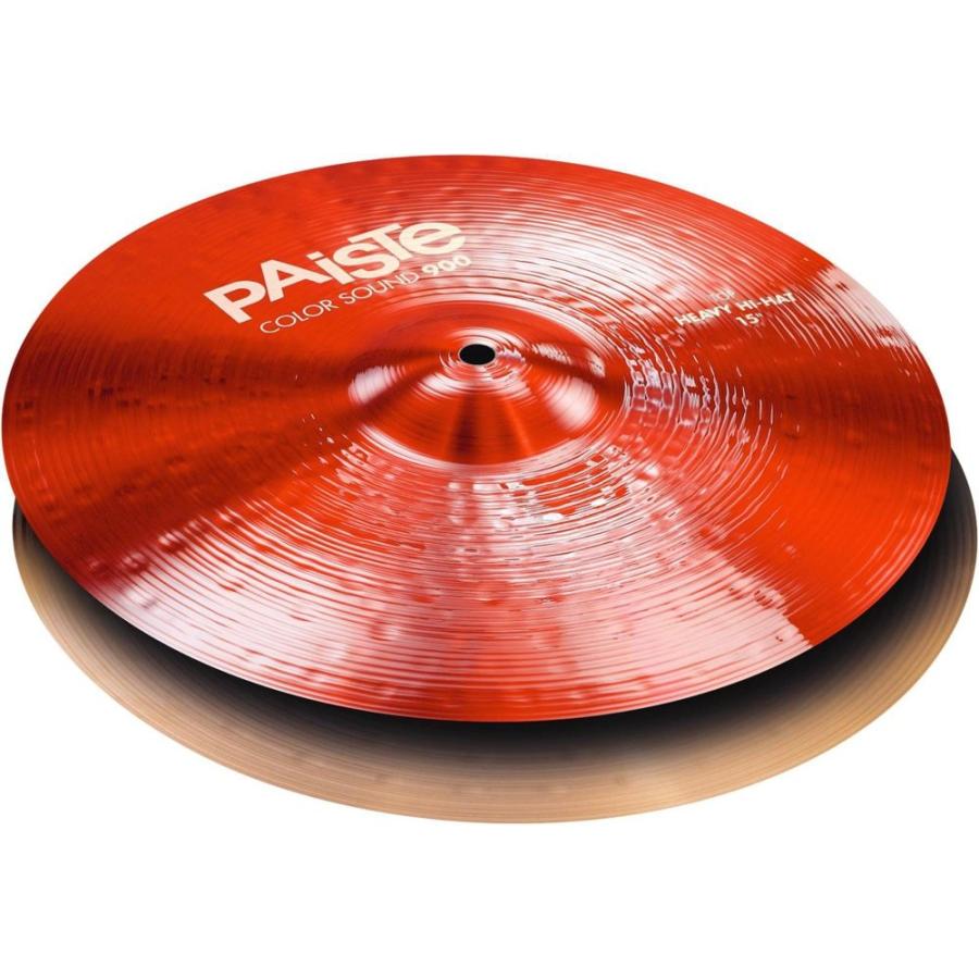 Paiste Colorsound Heavy Hi Hat Cymbal Red in. Pair