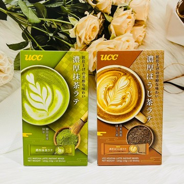 UCC 濃厚焙茶拿鐵濃厚抹茶拿鐵 15gx10入盒 兩款供選