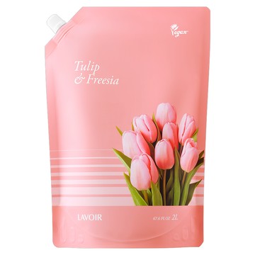 LAVOIR 高濃縮香氛織物柔軟精 鬱金香與小蒼蘭 補充包  2L  1個
