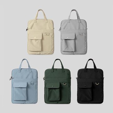 Jpqueen 辦公萬用多口袋手提斜背平板14吋筆電電腦包(5色可選)