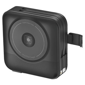 amuok 艾默克 全功能無線充行動電源 10000mAh Type-C + Lightning  DC16  黑色