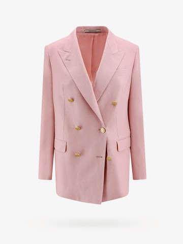 Double-breasted linen jacket - TAGLIATORE - gender_Woman