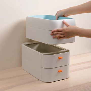 多層學生少女心北歐風ins桌面抽屜式收納盒整理柜桌上神器置物架