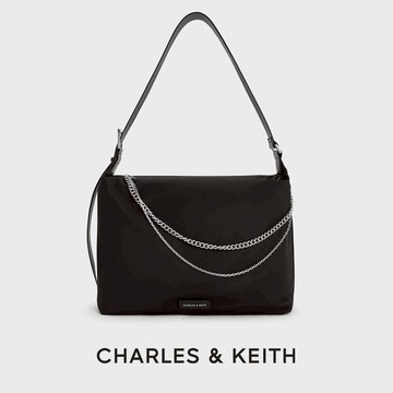 【CHARLES & KEITH】尼龍雙鍊流浪包(XL)｜實用大容量｜生日禮物｜快速出貨｜小CK