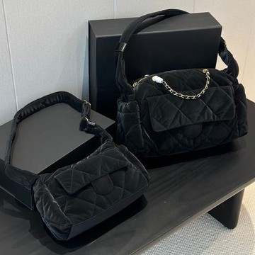 2024N滑雪包大口袋腋下hobo包尼龍大菱格包保齡球包單肩斜挎包