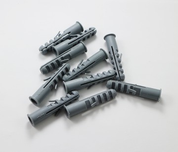 500只/袋國標塑料膨脹管自攻膨脹螺絲釘膠塞固定漲塞魚形5X25mm