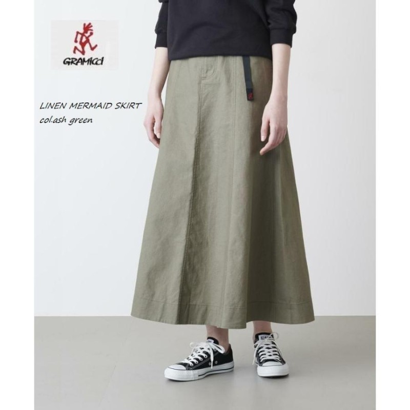 春夏 グラミチ 麻混 リネン マーメイド スカート インクブルー 女性用 Gramicci LINEN MERMAID SKIRT Woman  レディス | LINEブランドカタログ