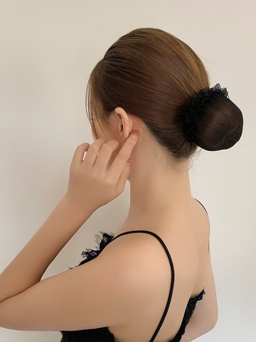發網女舞蹈盤發神器空乘盤頭發丸子頭兒童考級隱形網兜頭飾發兜
