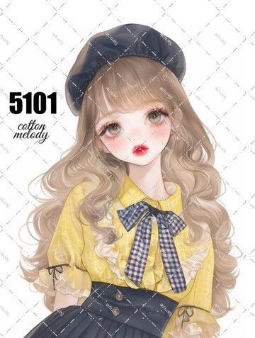 original sticker no.5101 人物貼紙 原創貼紙 原創人物貼紙 裝飾貼紙 cotton melody