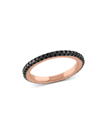 Bloomingdale's Fine Collection Black Diamond Eternity Band in 14K Rose Gold, 0.30 ct. t. w.
